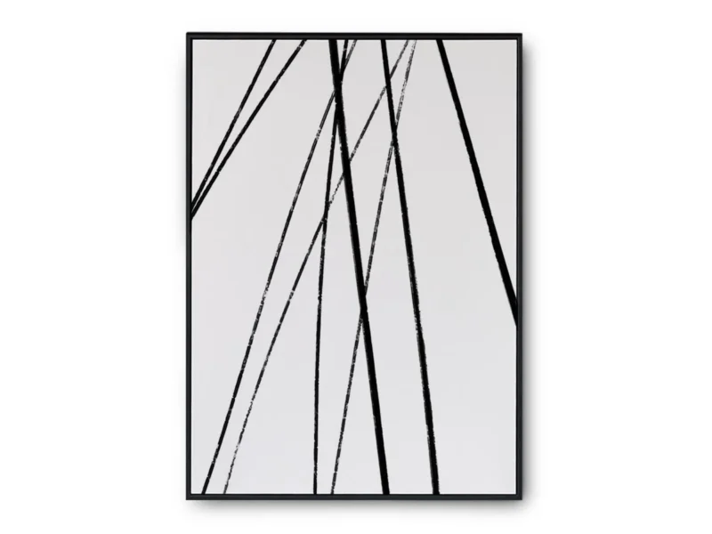 Arte Lineal Patrón de Lineas Negras Entrecruzadas