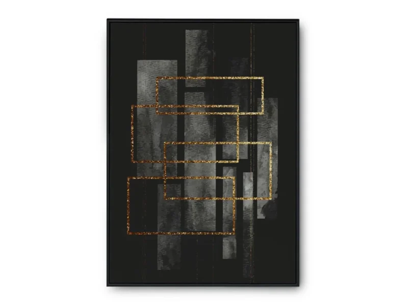 Arte Lujoso Bloques de Oro Entrecruzados