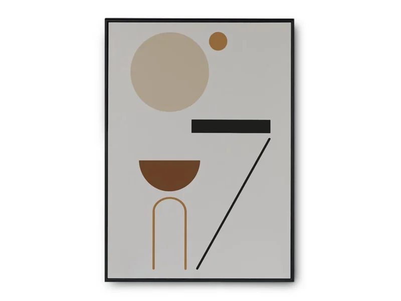 Arte Ilustración Minimalista Formas y Lineas Separadas