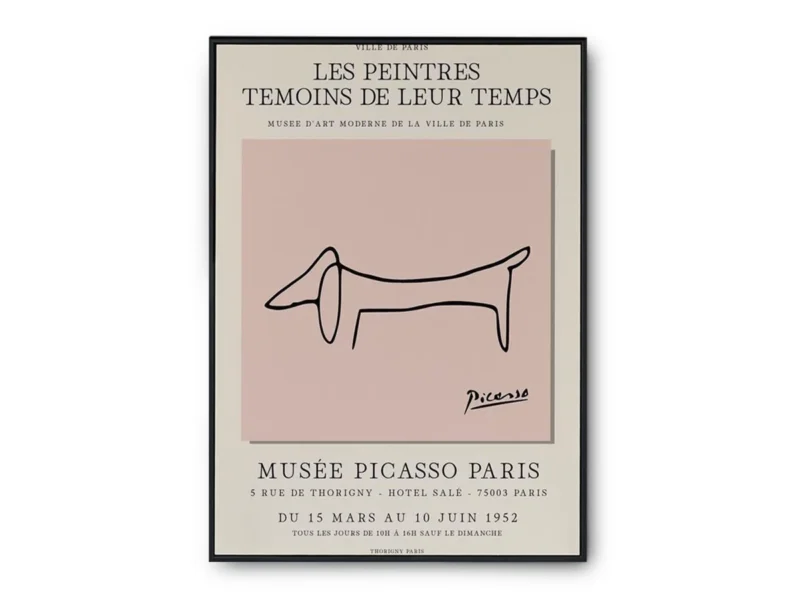 Póster Ilustración Perro Garabato del Museo de Picasso
