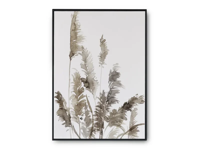 Arte Pintura en Acuarela  Hojas en Tonos Grises