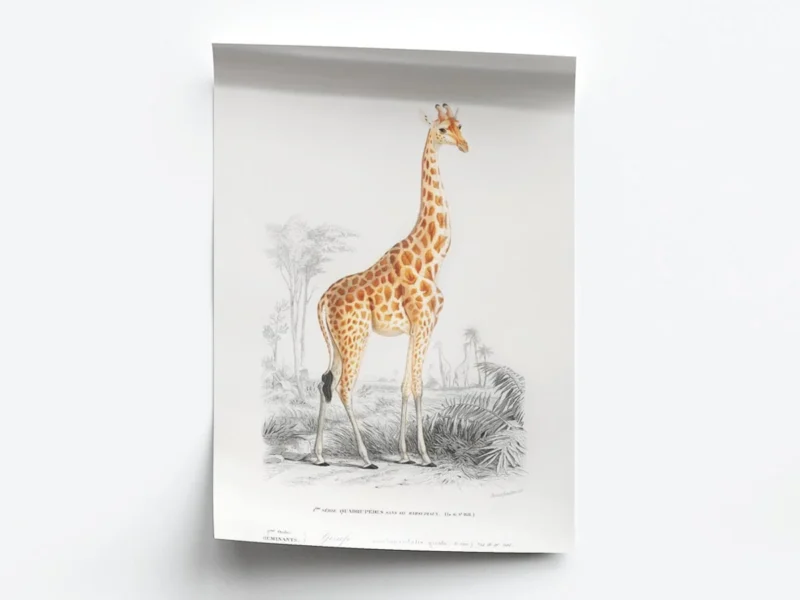 Arte Jirafa tipo Dibujo a Lapiz