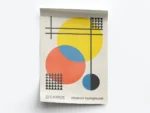 Arte Ilustración Bauhaus con Formas Circulares y Triangulares