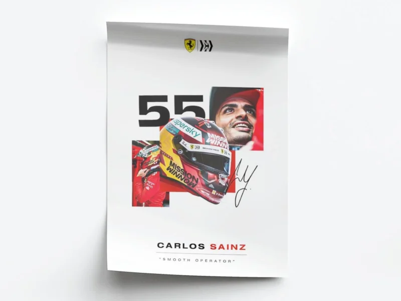 Póster Minimalista F1 Carlos Sainz Smooth Operator