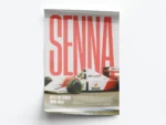 Póster F1 Ayrton Senna Letras Grandes Rojas
