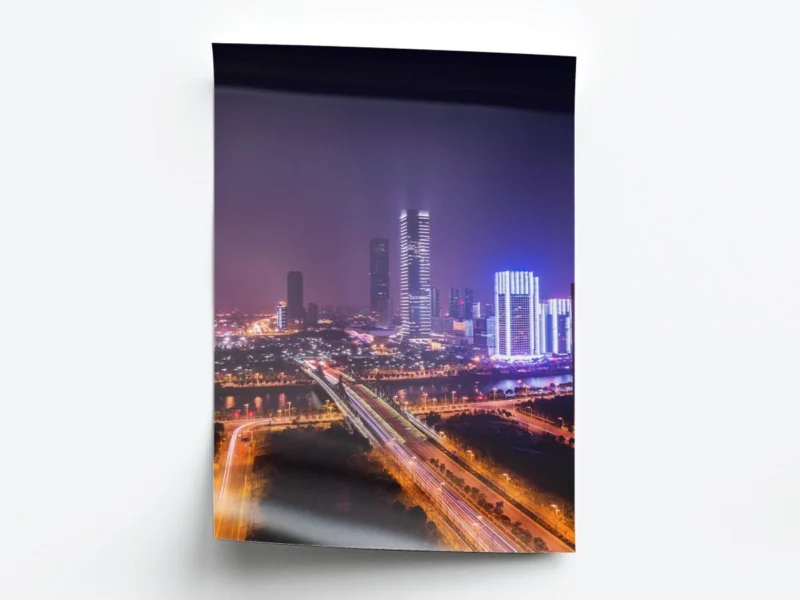 Arte Fotografía Ciudad Moderna en la Noche