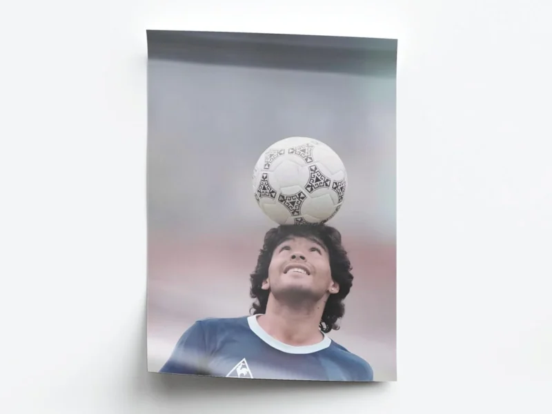 Póster Diego Maradona Control Balón en Cabeza
