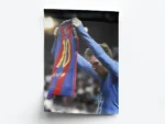 Póster Lionel Messi Mostrando Camiseta del FC Barcelona