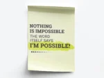 Póster Ilustración Frase Motivadora Nothing Is Impossible