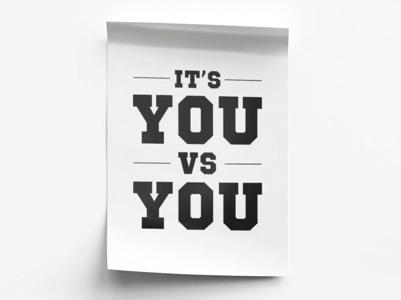 Póster Frase Motivadora Its You vs You