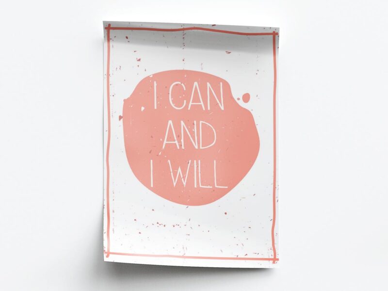 Póster Ilustración Frase Motivadora I Can And I Will