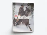 Póster Marlboro con Caballo y Jinete en la Nieve