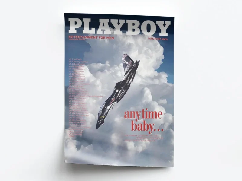 Póster Portada Revista Playboy con Avión
