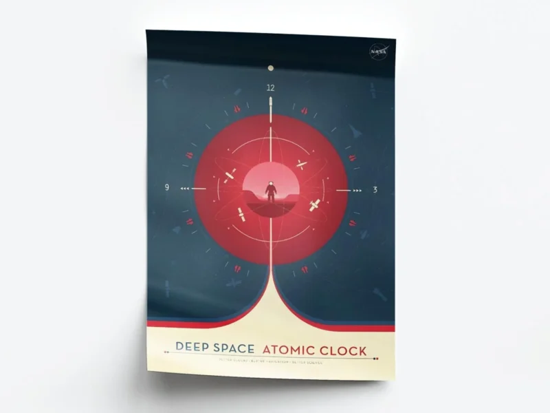 Póster Ilustración del Espacio Deep Space Atomic Clock