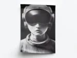 Poster Ilustración Retrato de Astronauta con Casco Moderno